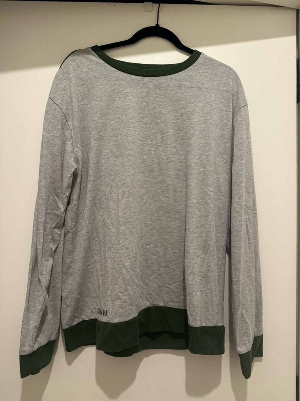 Jason Wu Gray Sweatshirt with Forest Green Trim